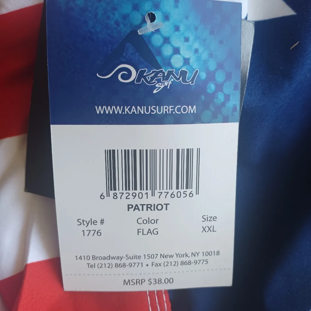 Kanu Surf‎ Swim Trunks XXL - American Flag